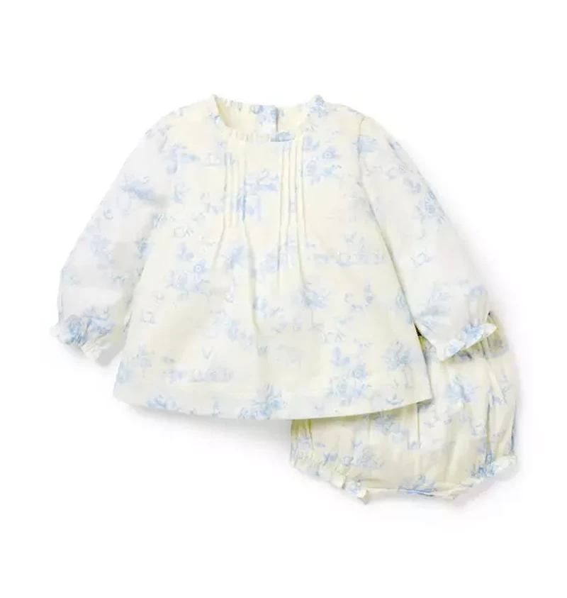 Baby Floral Toile Matching Set