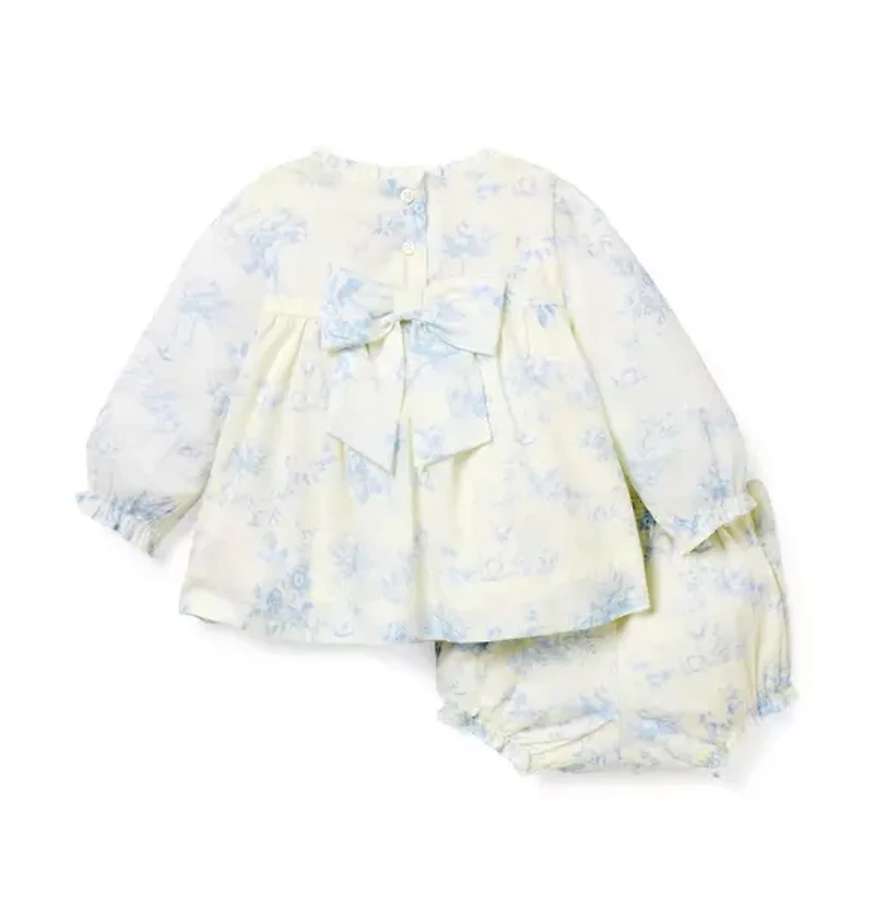 Baby Floral Toile Matching Set