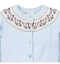 Baby Floral Fair Isle Cardigan