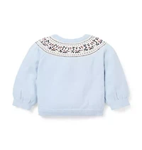 Baby Floral Fair Isle Cardigan