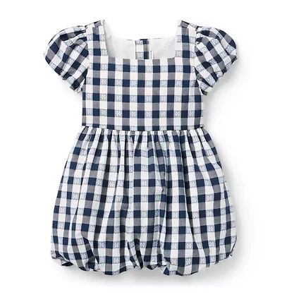 Gingham Bubble Skirt Dress