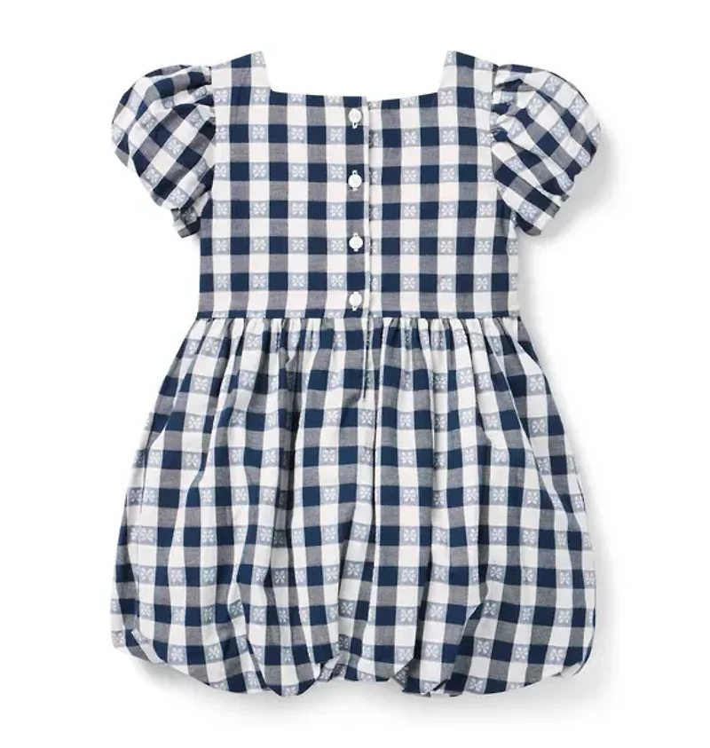 Gingham Bubble Skirt Dress