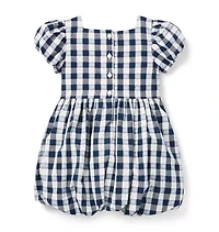 Gingham Bubble Skirt Dress
