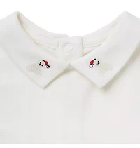 Baby Embroidered Bear Collar Bodysuit
