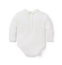 Baby Embroidered Bear Collar Bodysuit