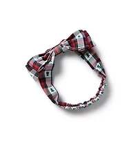 Baby Holiday Tartan Bow Soft Headband