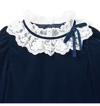 The Velvet Lace Collar Dress
