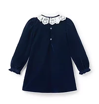The Velvet Lace Collar Dress