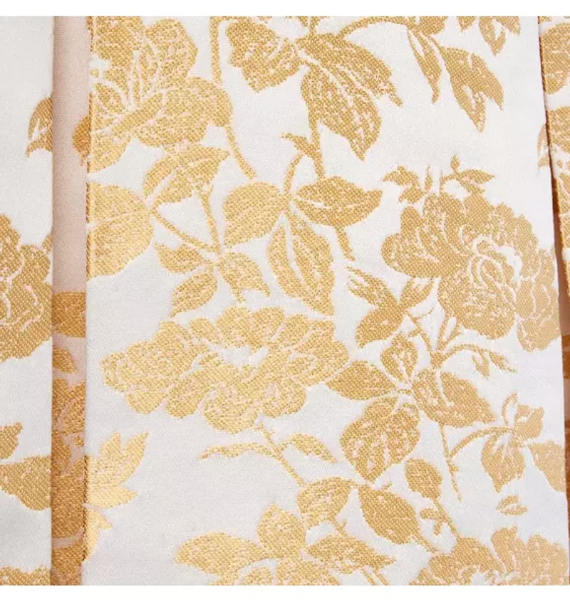 The Golden Floral Dress