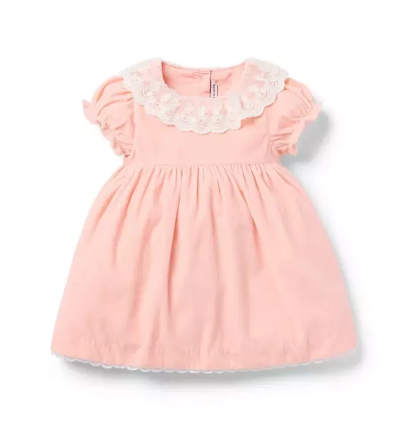 Baby Velvet Lace Collar Dress