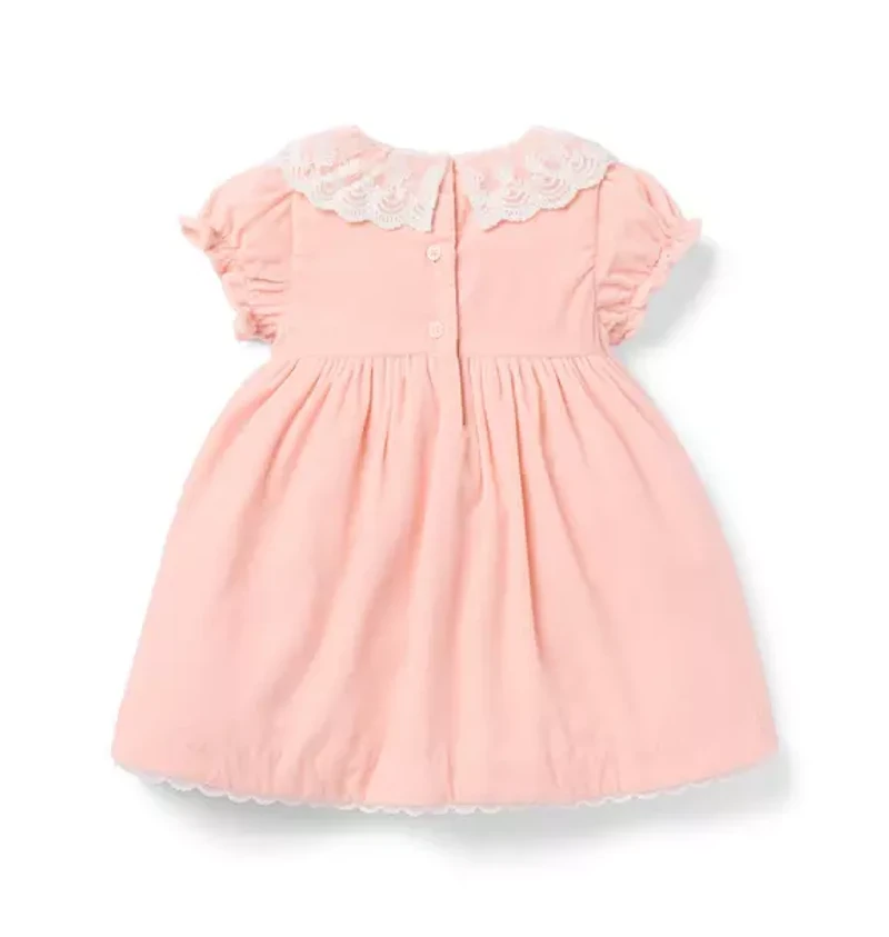 Baby Velvet Lace Collar Dress