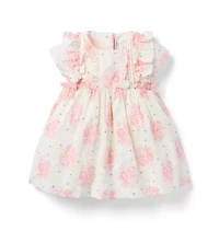 Baby Floral Pintuck Dress