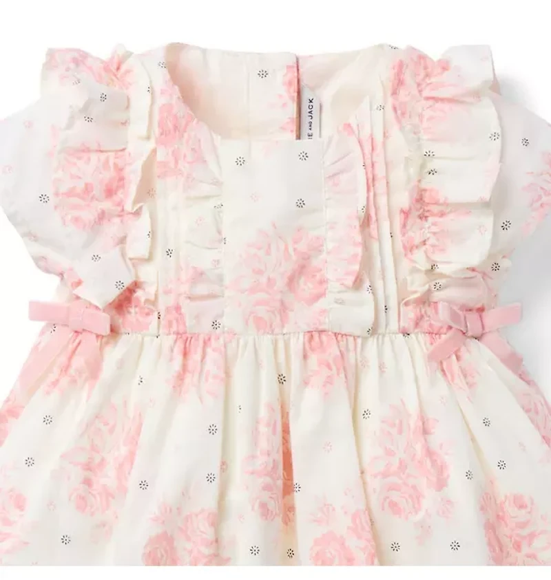 Baby Floral Pintuck Dress