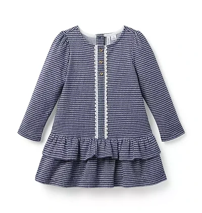 Houndstooth Dropwaist Dress