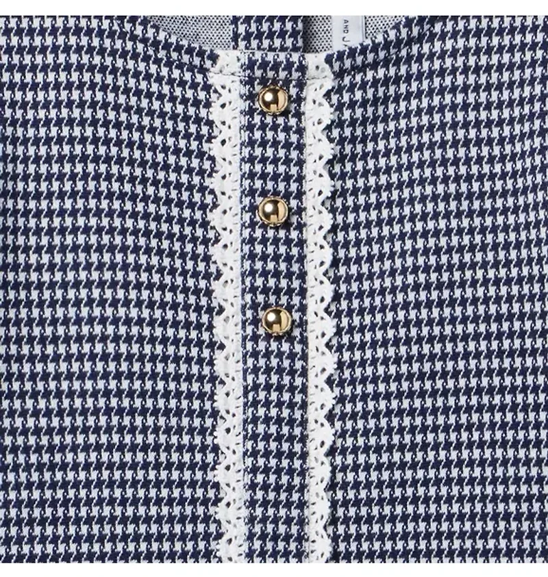 Houndstooth Dropwaist Dress