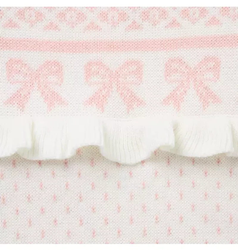 Baby Bow Fair Isle Sweater One-Piece