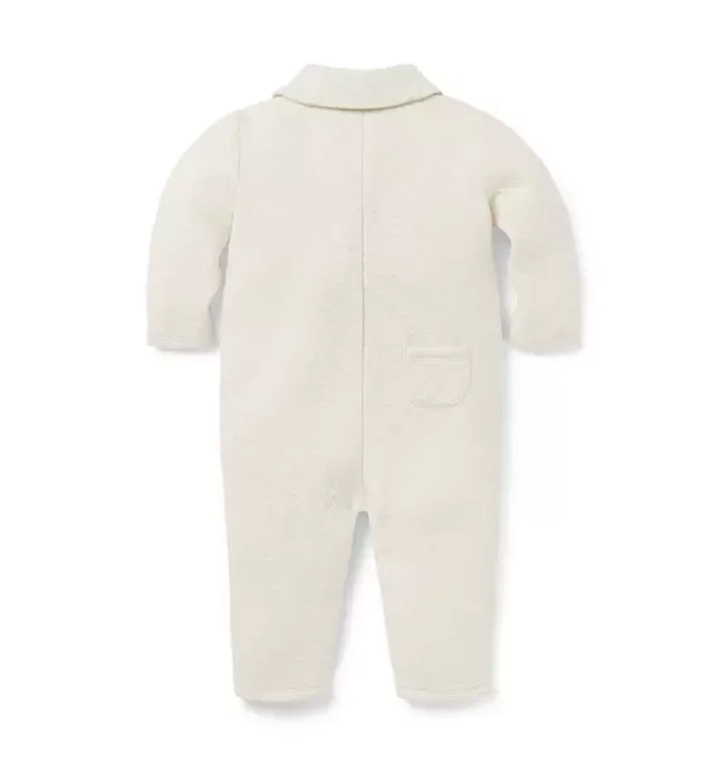 Baby Quilted Shawl Collar One-Piece