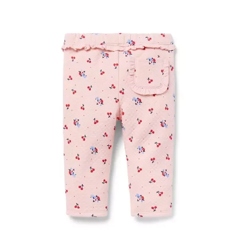 Baby Cherry Floral Quilted Pant