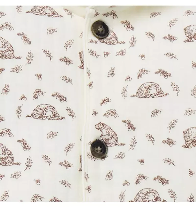 Baby Quilted Bear Toile One-Piece