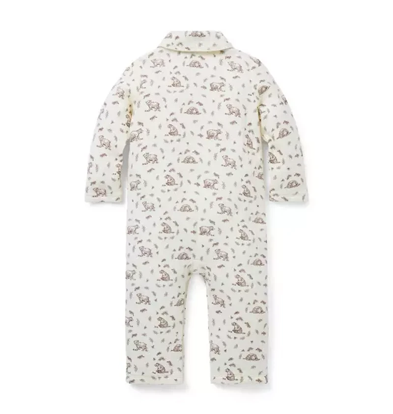 Baby Quilted Bear Toile One-Piece