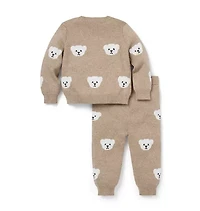 Baby Bear Matching Sweater Set