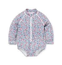 Baby Recycled Ditsy Floral Rash Guard Swimsuit