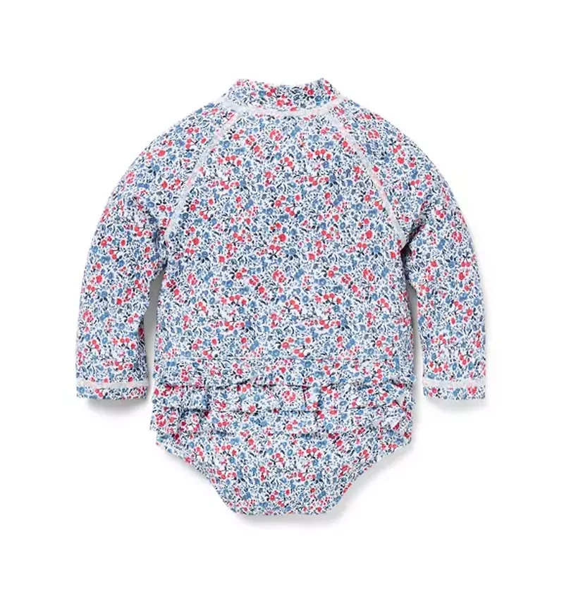 Baby Recycled Ditsy Floral Rash Guard Swimsuit