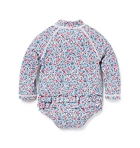 Baby Recycled Ditsy Floral Rash Guard Swimsuit