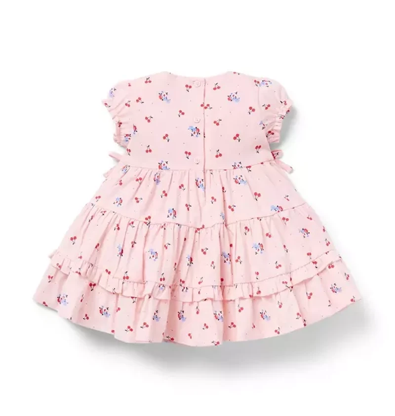 Baby Cherry Floral Ruffle Dress