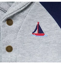 Baby Sailboat Shawl Collar Cardigan