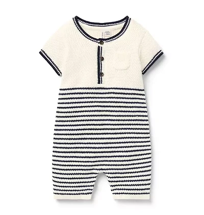 Baby Striped Knit Romper