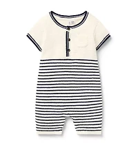 Baby Striped Knit Romper