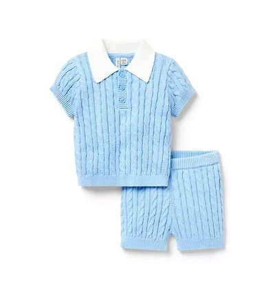 Baby Cable Knit Matching Set