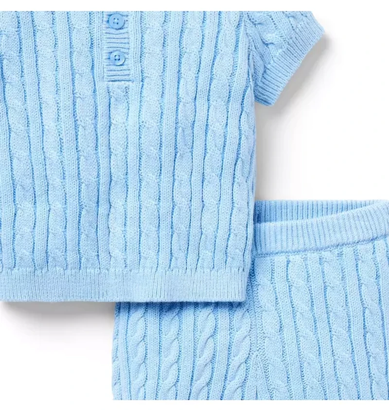 Baby Cable Knit Matching Set