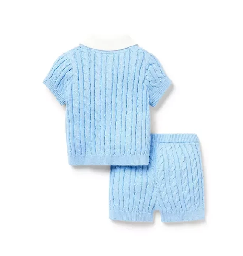 Baby Cable Knit Matching Set