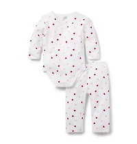 Baby Heart Pointelle Matching Set