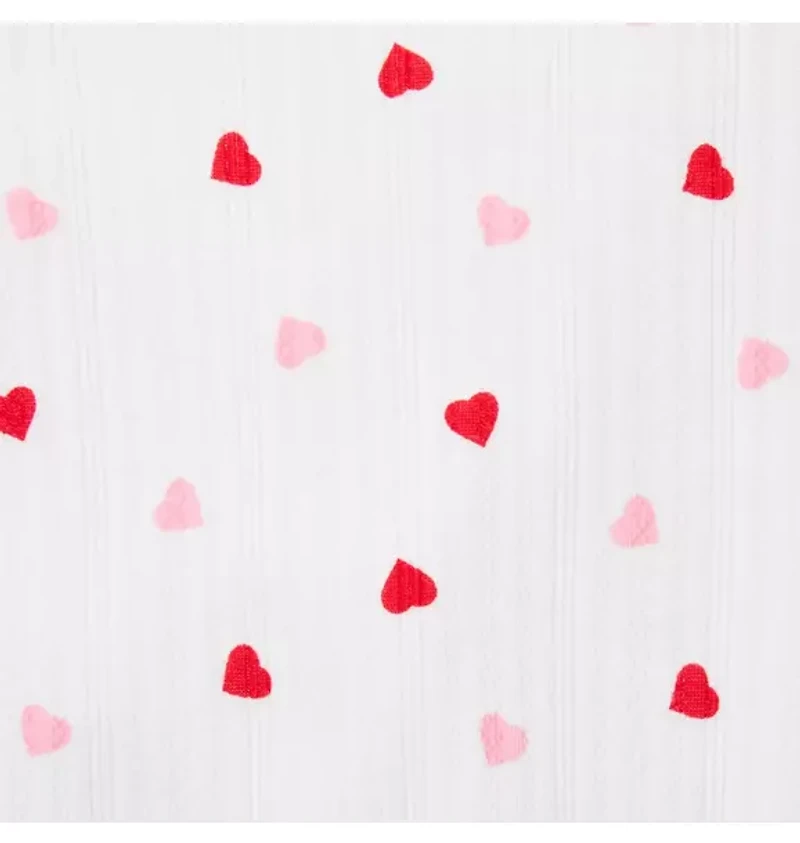 Baby Heart Pointelle Matching Set