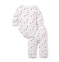 Baby Heart Pointelle Matching Set