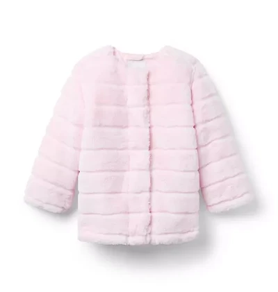 Channel Faux Fur Coat