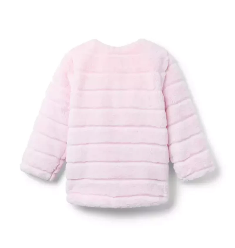 Channel Faux Fur Coat