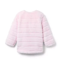 Channel Faux Fur Coat