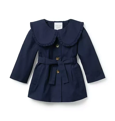 The Ruffle Collar Trench Coat