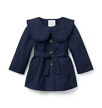 The Ruffle Collar Trench Coat