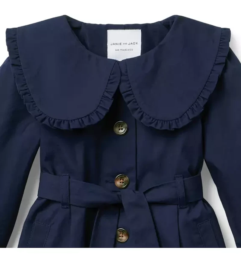 The Ruffle Collar Trench Coat