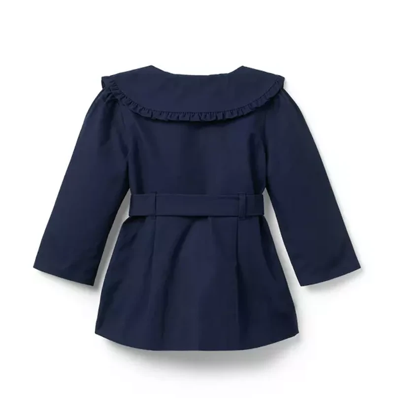 The Ruffle Collar Trench Coat