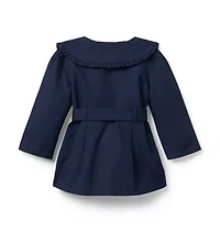 The Ruffle Collar Trench Coat