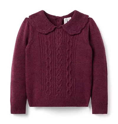 Cable Knit Collared Sweater