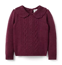 Cable Knit Collared Sweater