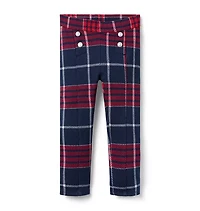 Tartan Jacquard Button Pant