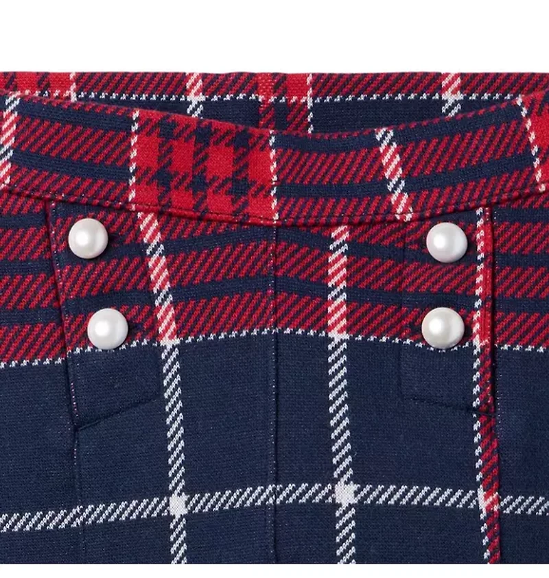 Tartan Jacquard Button Pant